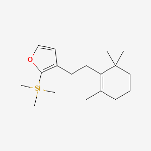 Trimethyl{3-[2-(2,6,6-trimethylcyclohex-1-en-1-yl)ethyl]furan-2-yl}silane