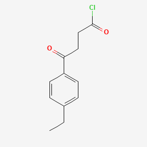 molecular formula C12H13ClO2 B1407660 4-(4-Ethylphenyl)-4-oxobutanoyl chloride CAS No. 1429309-47-6