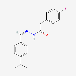 2-(4-fluorophenyl)-N'-{(Z)-[4-(propan-2-yl)phenyl]methylidene}acetohydrazide