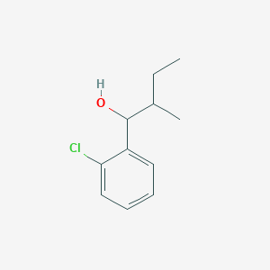 molecular formula C11H15ClO B14076626 1-(2-Chlorophenyl)-2-methylbutan-1-ol CAS No. 124285-92-3