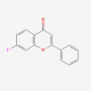 molecular formula C15H9IO2 B14076659 4H-1-Benzopyran-4-one, 7-iodo-2-phenyl- CAS No. 1026-11-5