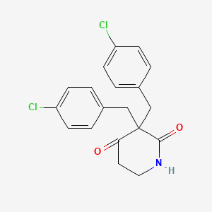 molecular formula C19H17Cl2NO2 B1407667 3,3-Bis-[(4-chlorophenyl)methyl]-piperidine-1H-2,4-dione CAS No. 1706445-92-2