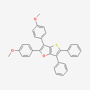 molecular formula C32H24O3S B14076689 2,3-Bis(4-methoxyphenyl)-5,6-diphenylthieno[3,2-b]furan 