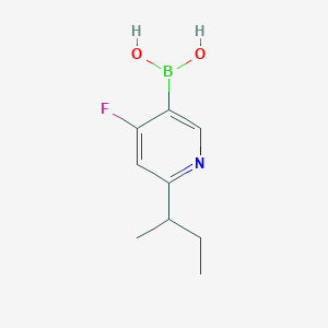 molecular formula C9H13BFNO2 B14076717 (6-(sec-Butyl)-4-fluoropyridin-3-yl)boronic acid 