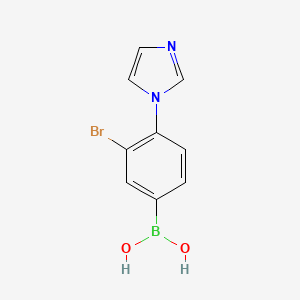 molecular formula C9H8BBrN2O2 B14076745 (3-Bromo-4-(1H-imidazol-1-yl)phenyl)boronic acid 