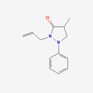 molecular formula C13H16N2O B1407675 2-烯丙基-4-甲基-1-苯基吡唑烷-3-酮 CAS No. 888501-00-6