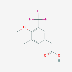 molecular formula C11H11F3O3 B1407677 4-甲氧基-3-甲基-5-(三氟甲基)苯乙酸 CAS No. 1706446-17-4