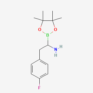 (R)-2-(4-fluorophenyl)-1-(4,4,5,5-tetramethyl-1,3,2-dioxaborolan-2-yl)ethanamine