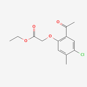 Acetic acid, (6-acetyl-4-chloro-m-tolyloxy)-, ethyl ester