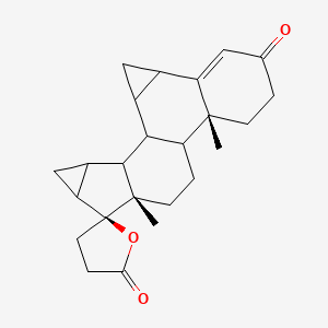 molecular formula C24H30O3 B14076812 (10R,14S,15S)-10,14-dimethylspiro[hexacyclo[9.8.0.02,4.05,10.014,19.016,18]nonadec-5-ene-15,5'-oxolane]-2',7-dione 