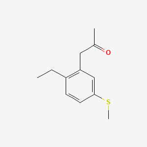 molecular formula C12H16OS B14076863 1-(2-Ethyl-5-(methylthio)phenyl)propan-2-one 