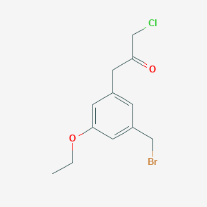 1-(3-(Bromomethyl)-5-ethoxyphenyl)-3-chloropropan-2-one