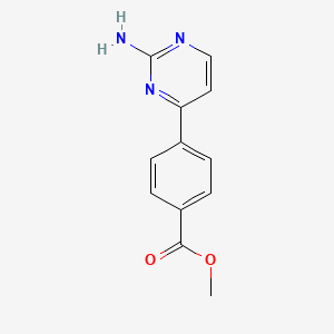 molecular formula C12H11N3O2 B1407688 4-(2-氨基嘧啶-4-基)苯甲酸甲酯 CAS No. 1706430-19-4