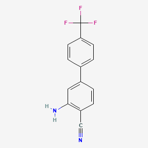 molecular formula C14H9F3N2 B14076887 3-Amino-4'-(trifluoromethyl)biphenyl-4-carbonitrile 