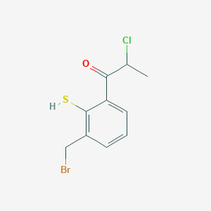 1-(3-(Bromomethyl)-2-mercaptophenyl)-2-chloropropan-1-one