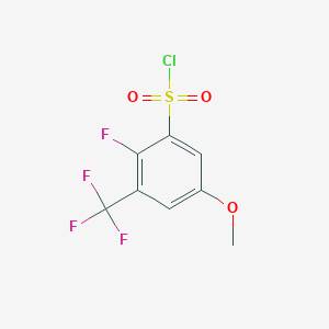 molecular formula C8H5ClF4O3S B1407689 2-氟-5-甲氧基-3-(三氟甲基)苯磺酰氯 CAS No. 1706435-15-5