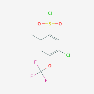 B1407690 5-Chloro-2-methyl-4-(trifluoromethoxy)benzenesulfonyl chloride CAS No. 1706447-06-4