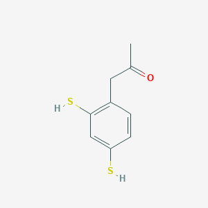 molecular formula C9H10OS2 B14076910 1-(2,4-Dimercaptophenyl)propan-2-one 