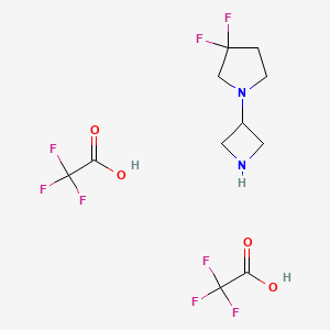 B1407693 1-(Azetidin-3-yl)-3,3-difluoropyrrolidine di-trifluoroacetate CAS No. 1706462-59-0
