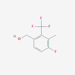 molecular formula C9H8F4O B1407697 4-氟-3-甲基-2-(三氟甲基)苯甲醇 CAS No. 1706458-48-1