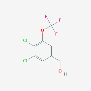 molecular formula C8H5Cl2F3O2 B1407698 3,4-二氯-5-(三氟甲氧基)苄醇 CAS No. 1706458-54-9