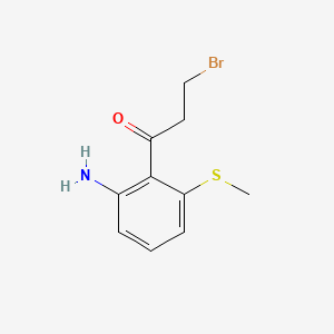 1-(2-Amino-6-(methylthio)phenyl)-3-bromopropan-1-one