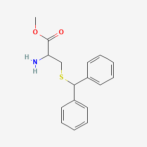 molecular formula C17H19NO2S B14076990 (S)-Methyl 2-amino-3-(benzhydrylthio)propanoate 