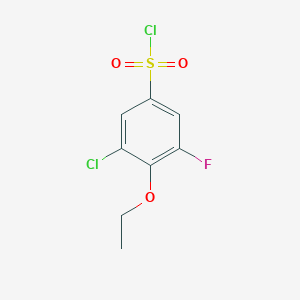 molecular formula C8H7Cl2FO3S B1407701 3-氯-4-乙氧基-5-氟苯磺酰氯 CAS No. 1706430-92-3