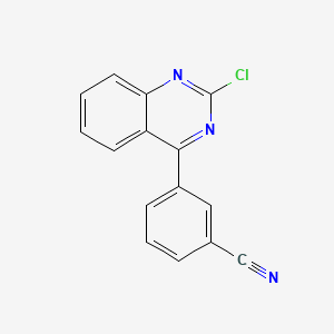 molecular formula C15H8ClN3 B1407702 3-(2-氯喹唑啉-4-基)苯甲腈 CAS No. 1292317-90-8