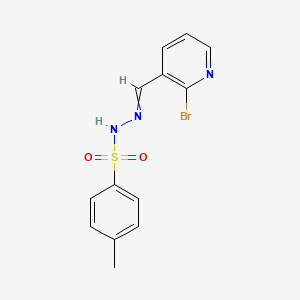 molecular formula C13H12BrN3O2S B14077049 N-[(2-bromopyridin-3-yl)methylideneamino]-4-methylbenzenesulfonamide 