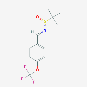 (R,E)-2-methyl-N-(4-(trifluoromethoxy)benzylidene)propane-2-sulfinamide