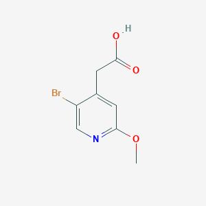 molecular formula C8H8BrNO3 B14077069 2-(5-Bromo-2-methoxypyridin-4-yl)acetic acid CAS No. 1227600-34-1