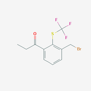 1-(3-(Bromomethyl)-2-(trifluoromethylthio)phenyl)propan-1-one