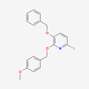 molecular formula C20H18INO3 B1407709 3-苄氧基-6-碘-2-(4-甲氧基苄氧基)吡啶 CAS No. 1333147-57-1