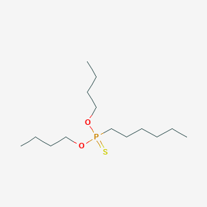 molecular formula C14H31O2PS B14077094 O,O-Dibutyl hexylphosphonothioate CAS No. 100888-63-9