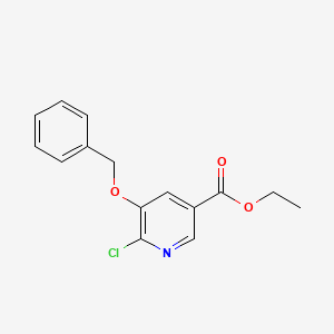 molecular formula C15H14ClNO3 B1407711 Ethyl 5-(benzyloxy)-6-chloronicotinate CAS No. 1416801-07-4