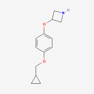 molecular formula C13H17NO2 B1407712 3-(4-环丙基甲氧基苯氧基)-氮杂环丁 CAS No. 1446008-06-5