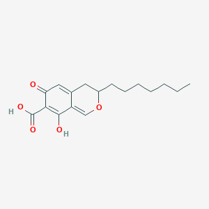 3-heptyl-8-hydroxy-6-oxo-3,4-dihydroisochromene-7-carboxylic acid