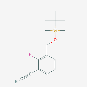 molecular formula C15H21FOSi B1407724 Tert-butyl[(3-ethynyl-2-fluorobenzyl)oxy]dimethylsilane CAS No. 1400760-19-1