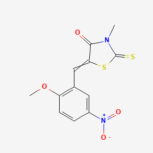 5-[(2-Methoxy-5-nitrophenyl)methylene]-3-methyl-2-thioxo-4-thiazolidinone