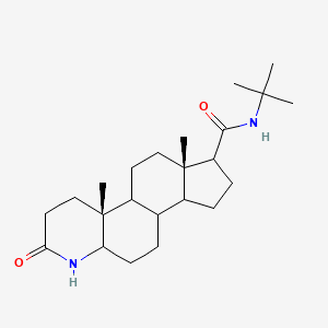 molecular formula C23H38N2O2 B14077257 N-(tert-Butyl)-3-oxo-4-aza-5alpha-androstane-17-carboxamide 