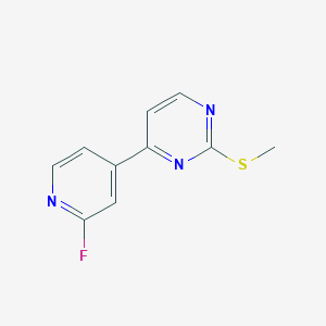 molecular formula C10H8FN3S B1407726 4-(2-Fluoropyridin-4-yl)-2-(methylthio)pyrimidine CAS No. 1453851-73-4