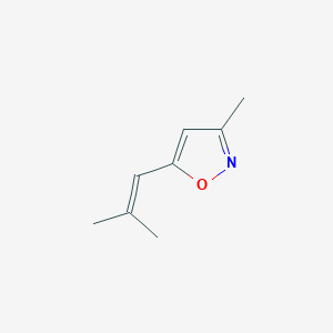 molecular formula C8H11NO B14077280 3-Methyl-5-(2-methylprop-1-en-1-yl)-1,2-oxazole CAS No. 101246-24-6