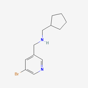 molecular formula C12H17BrN2 B1407729 1-(5-bromopyridin-3-yl)-N-(cyclopentylmethyl)methanamine CAS No. 1467081-77-1