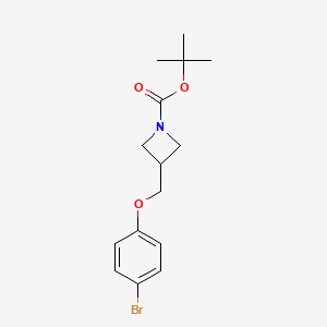 molecular formula C15H20BrNO3 B1407730 叔丁基 3-[(4-溴苯氧基)甲基]氮杂环丁烷-1-甲酸酯 CAS No. 1422524-58-0