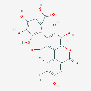 3,4,5-Trihydroxy-2-(6,7,13,14-tetrahydroxy-3,10-dioxo-2,9-dioxatetracyclo[6.6.2.04,16.011,15]hexadeca-1(15),4(16),5,7,11,13-hexaen-5-yl)benzoic acid