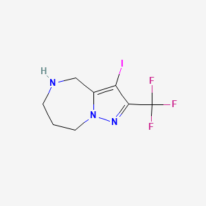 3-iodo-2-(trifluoromethyl)-5,6,7,8-tetrahydro-4H-pyrazolo[1,5-a][1,4]diazepine