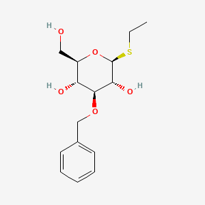 molecular formula C15H22O5S B14077337 Ethyl 3-O-benzyl-1-thio-beta-D-glucopyranoside 