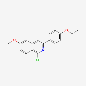 molecular formula C19H18ClNO2 B1407734 1-氯-3-(4-异丙氧基苯基)-6-甲氧基异喹啉 CAS No. 1409965-02-1