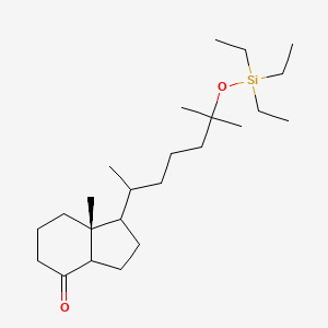 molecular formula C24H46O2Si B14077361 (7aR)-7a-methyl-1-(6-methyl-6-triethylsilyloxyheptan-2-yl)-2,3,3a,5,6,7-hexahydro-1H-inden-4-one 